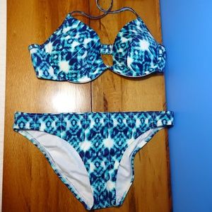VICTORIA'S SECRET BIKINI! MULTI BLUES/WHT SM & 34C